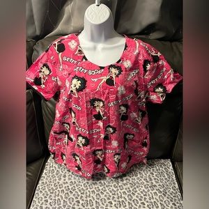 Betty boop scrub top